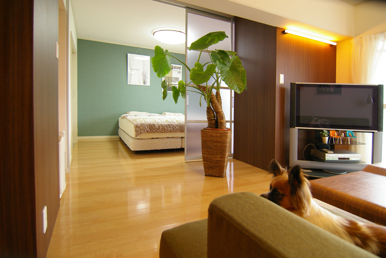 主寝室。廣瀬慶二設計。